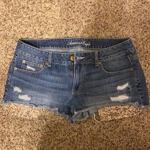 American Eagle gold sequin pocket shorties